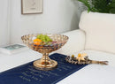 Axyaa Crystal Glass Double Layered Snack & Fruit Tray
