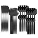 Axyaa 32-Piece Stainless Steel Cutlery Set for Dining Table, Silverware Gift
