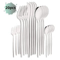 Axyaa Rose Gold Stainless Steel Cutlery Set - 20 Piece Dinnerware Flatware
