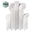 Axyaa Rose Gold Stainless Steel Cutlery Set - 20 Piece Dinnerware Flatware