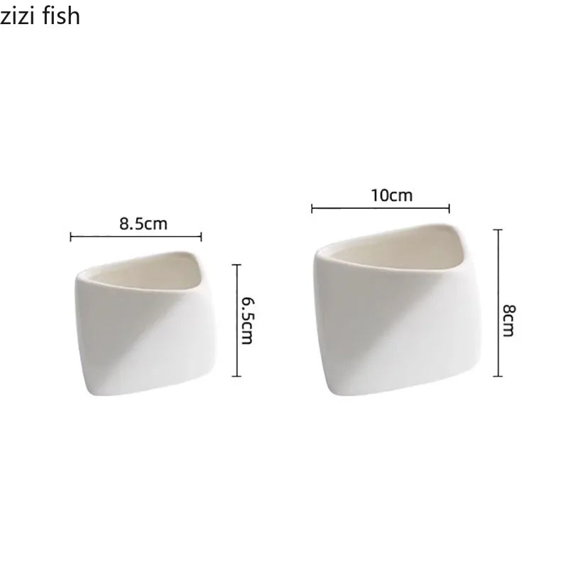 Axya Ceramic French Fries Bowl Set - Creative Tableware for Snacks and Seasonings