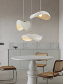 Axyaa Modern White Resin Pendant Light Chandelier for Kitchen Counter