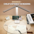 Axyaa LED Desk Lamp: 3-Level Dimmable Touch Sensor, Foldable Design, Eye Protection