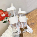Axyaa Kids Glass Bubble Tea Straw Cup with PU Sleeve - BPA Free