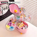 Axyaa Rotating Jewelry Organizer Tray with Lid for Earrings, Rings, and Necklaces
