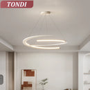 Axyaa LED Ceiling Chandelier - White/Black Modern Home Lighting for Living Room, Bedroom, Dining Room
