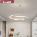 Axyaa LED Ceiling Chandelier White/Black Modern Home Lighting for Living Room & Bedroom