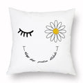 Axyaa Yellow Daisy Peach Skin Pillowcase