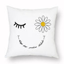 Axyaa Yellow Daisy Peach Skin Pillowcase