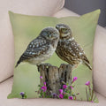 Axyaa Wild Owl Cushion Cover: Decorative Sofa Pillowcase for Home and Children's Room
