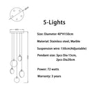 Axyaa Modern Marble LED Chandeliers for Living Room Stairs and Luxury Round Chandeliers