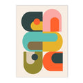 Axyaa Abstract Geometry Color Block Canvas Wall Art Print Living Room Decor