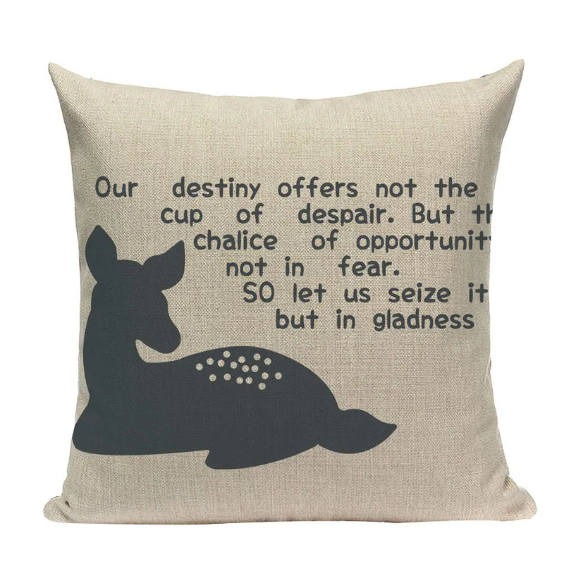 Axyaa Nordic Wildlife Cushion Covers 45x45cm Square Printed Pillow Case