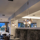 Axyaa Glass Chandeliers LED Pendant Light for Bedroom Living Room Dining Room