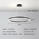 Axyaa LED Circle Pendant Light Chandelier for Living, Dining, Bedroom - Dimmable Lighting