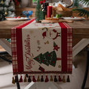 Axyaa Snowflake Jacquard Table Runner: Festive Décor for Winter Home