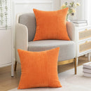 Axyaa Cross Patchwork Corduroy Pillow Covers - Boho Soft Couch Cushion Cases