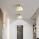 Axya Modern Nordic White Glass Ceiling Chandelier LED Light