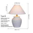 Axyaa Nordic Ceramic Table Lamp for Modern Living Space with LED Desk Light