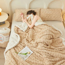 Axyaa Lamb Wool Throw Blanket Double Sided Queen Duvet Cover Bedspread