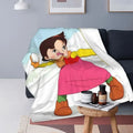 Heidi Alps Fleece Blanket Soft Cozy Throw Bedding for Sofa by Axyaa
