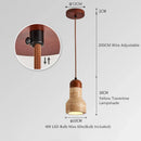 Axyaa Yellow Travertine LED Pendant Lamp Wood Nordic Hanglamp Lustre