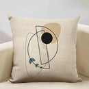 Axyaa Geometric Lines Pattern Art Decoration Cushion Cover 45x45cm Linen