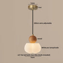 Axyaa Wooden LED Pendant Lights for Kitchen Dining Room Interior - Wabi Sabi Hanglamp