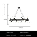 Axyaa Iron Chandelier for Living Room Dining Bedroom Loft Pendant Lighting Lusters