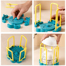 Axyaa Bowl Rack Desktop Organizer: Retractable, Durable, Plastic Kitchen Storage Shelf