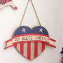 Axyaa American Flag Pendant Door Wall Hanging 28.5cm Party Decor