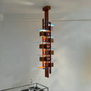 Solid Wood Pendant Light | Wabi Sabi Style LED Lighting by Axyaa