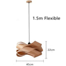 Axyaa Wooden Pendant Light for Living Room Bedroom Southeast Asian Restaurant