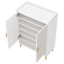 Axyaa 7-Tier Wooden Shoe Storage Cabinet with Adjustable Shelves