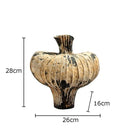 Axyaa Sandstone Ceramic Vase with Artificial Flowers for Desk and Home Decoration