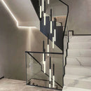 Axyaa Modern Stair Chandelier Pendant Light: LED Ceiling Lamp for Living Room
