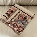 Axyaa 4-Layer Cotton Gauze Fringed Blanket for Spring & Summer