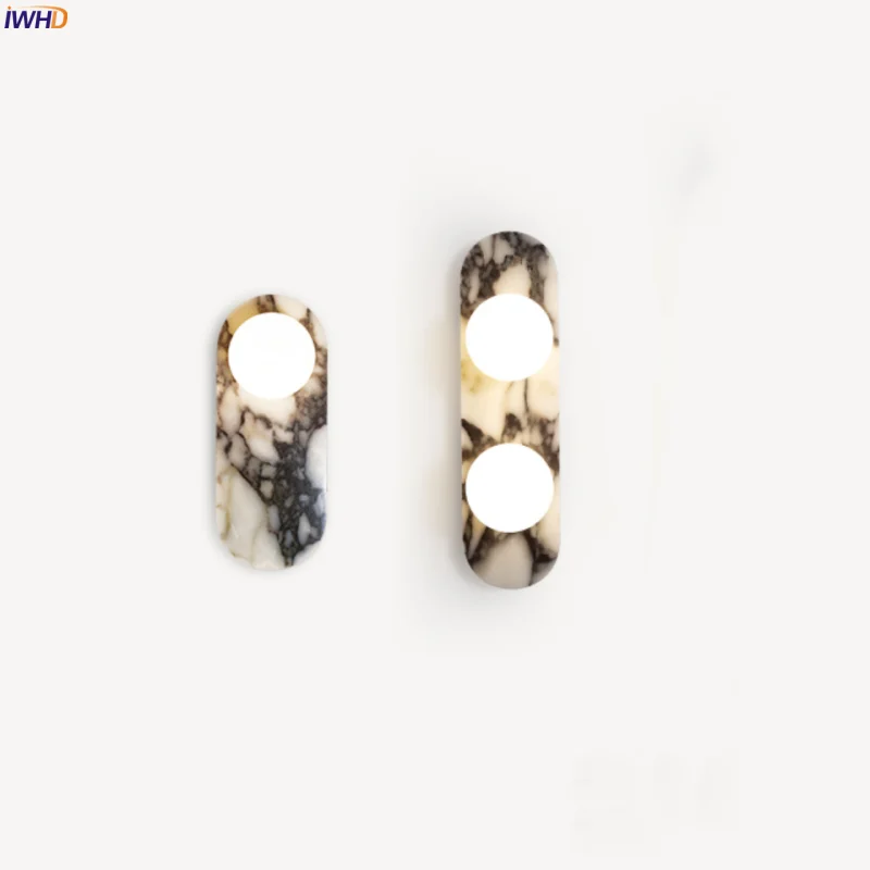 Axyaa Marble LED Wall Lamps - Nordic Minimalism for Bedroom, Bathroom, Living Room