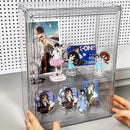 Clear Acrylic Doll Storage Display Case Organizer by Axyaa