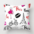 Axyaa Red Lips Heart Pillow - Black Love Sofa Car Cushion Cover