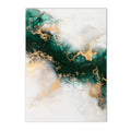 Nordic Green Gold Marble Posters Wall Art Canvas Print for Stylish Home Decor by Axyaa