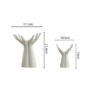 Axyaa Ceramic Hand Vase for Home Decor & Flower Arrangement