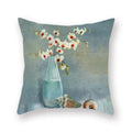 Purple Rose Vase Decorative Pillow Cover 45x45cm by Axyaa