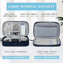 Axyaa Electronics Accessories Organizer - Waterproof Double Layers Storage for Cables & Gadgets