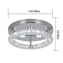 Axyaa Square Crystal Ceiling Light Modern LED Chandelier for Home Living Room Décor