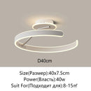 Axyaa LED Ceiling Light: Modern White Black Design for Home Living Room Décor