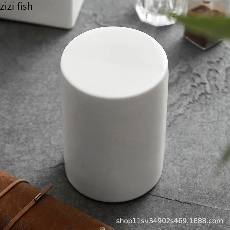Axya White Ceramic High Foot Plate Stand Collection