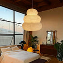 Axyaa Japanese Chandelier Pendant Lights for Living Room - Rice Paper Akari Ceiling Lamp