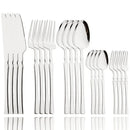 Axyaa 20-Piece Gold Stainless Steel Cutlery Set Dining Silverware Forks Knives Spoons
