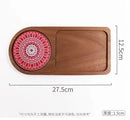 Axyaa Solid Wood Breakfast Tray Walnut Dried Fruit Dim Sum Bread Western Food Tray